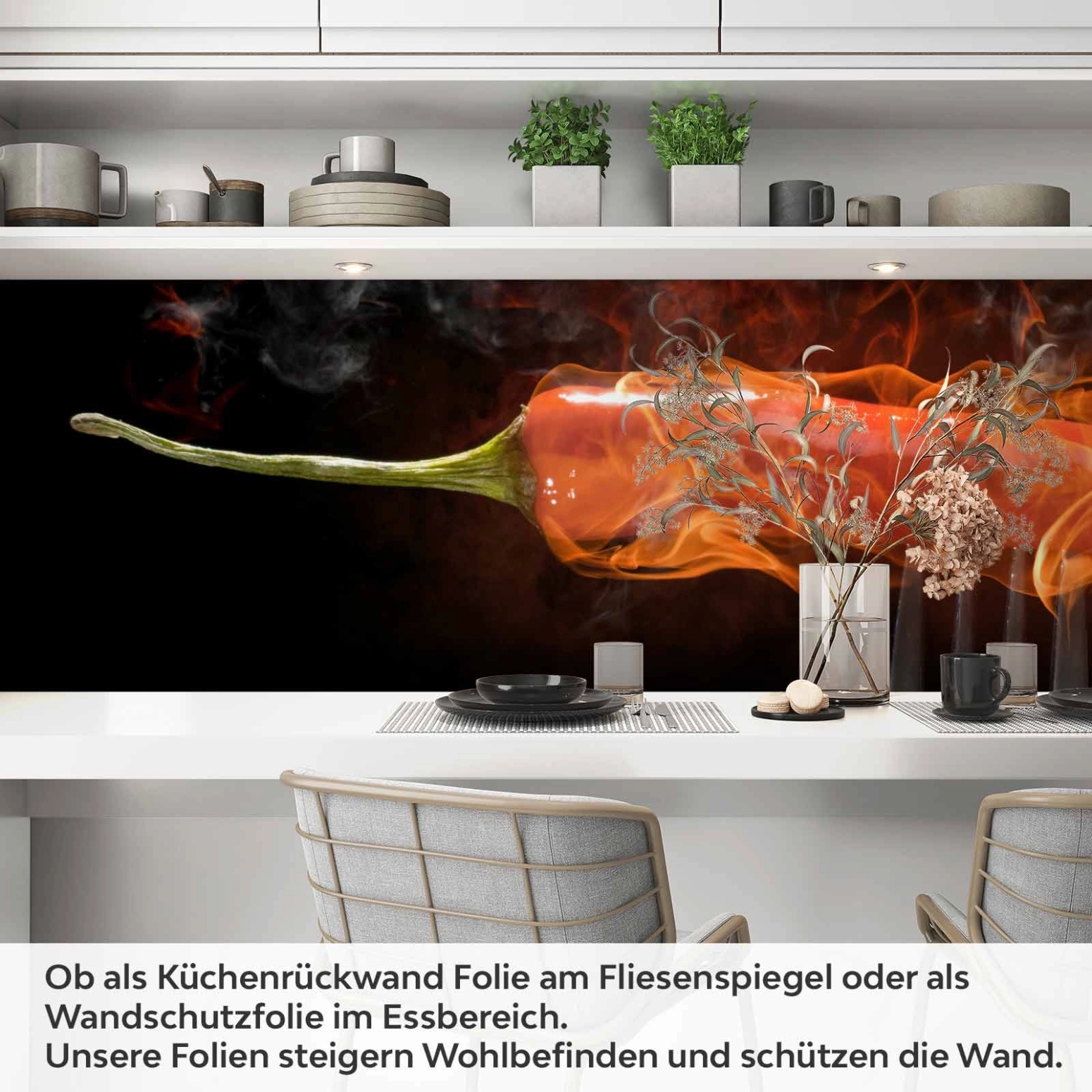 Küchenrückwand Folie Chilischote Artikelbild 1