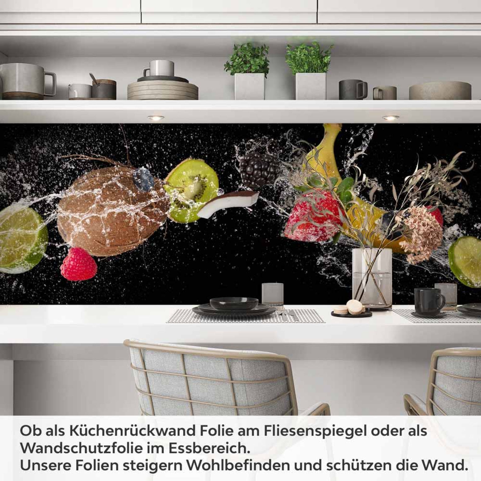 Küchenrückwand Folie Ananas, Kokos & Co. als Küchenhighlight Artikelbild 1