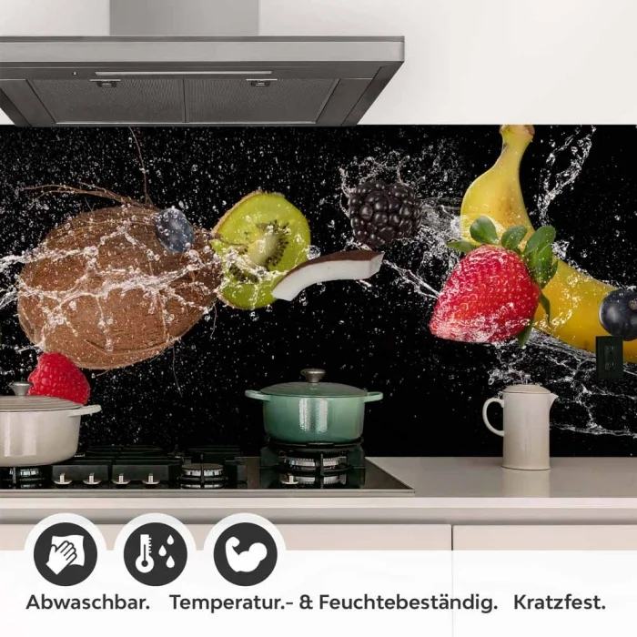 Küchenrückwand Folie Ananas, Kokos & Co. als Küchenhighlight Detailbild 1