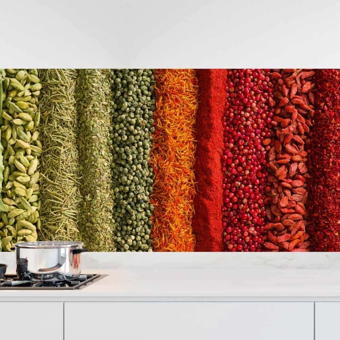 Küchenrückwand Folie Gewürzmischung