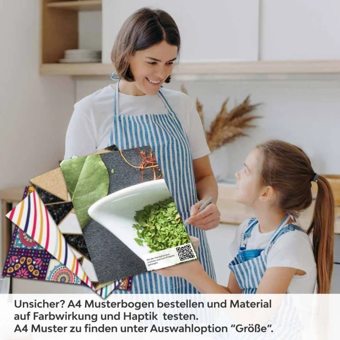 Küchenrückwand Folie Kräuter und Gewürze - Intensives Küchenflair A4 Muster