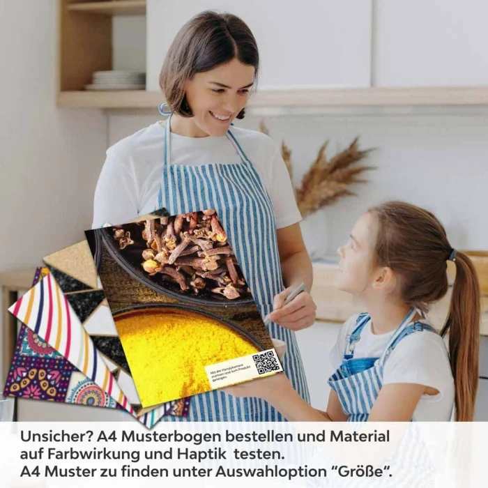 Küchenrückwand Folie Exotische Gewürze - Dekor für Genussliebhaber A4 Muster
