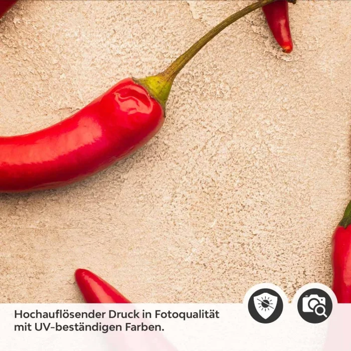 Küchenrückwand Folie Scharfe Chilis - Würze für Ihre Küche Detailbild 2