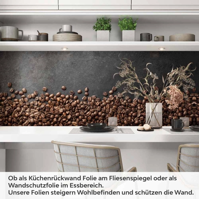 Küchenrückwand Folie Kaffeebohnen - Für die perfekte Kaffeeküche Artikelbild 1
