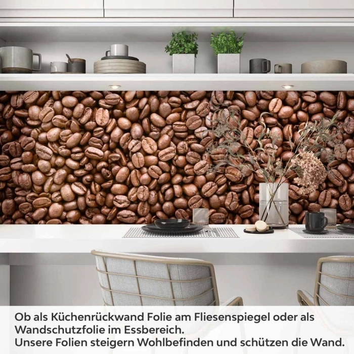 Küchenrückwand Folie Kaffeearoma - Meer an Bohnen Artikelbild 1