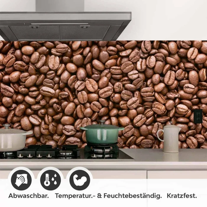 Küchenrückwand Folie Kaffeearoma - Meer an Bohnen Detailbild 1