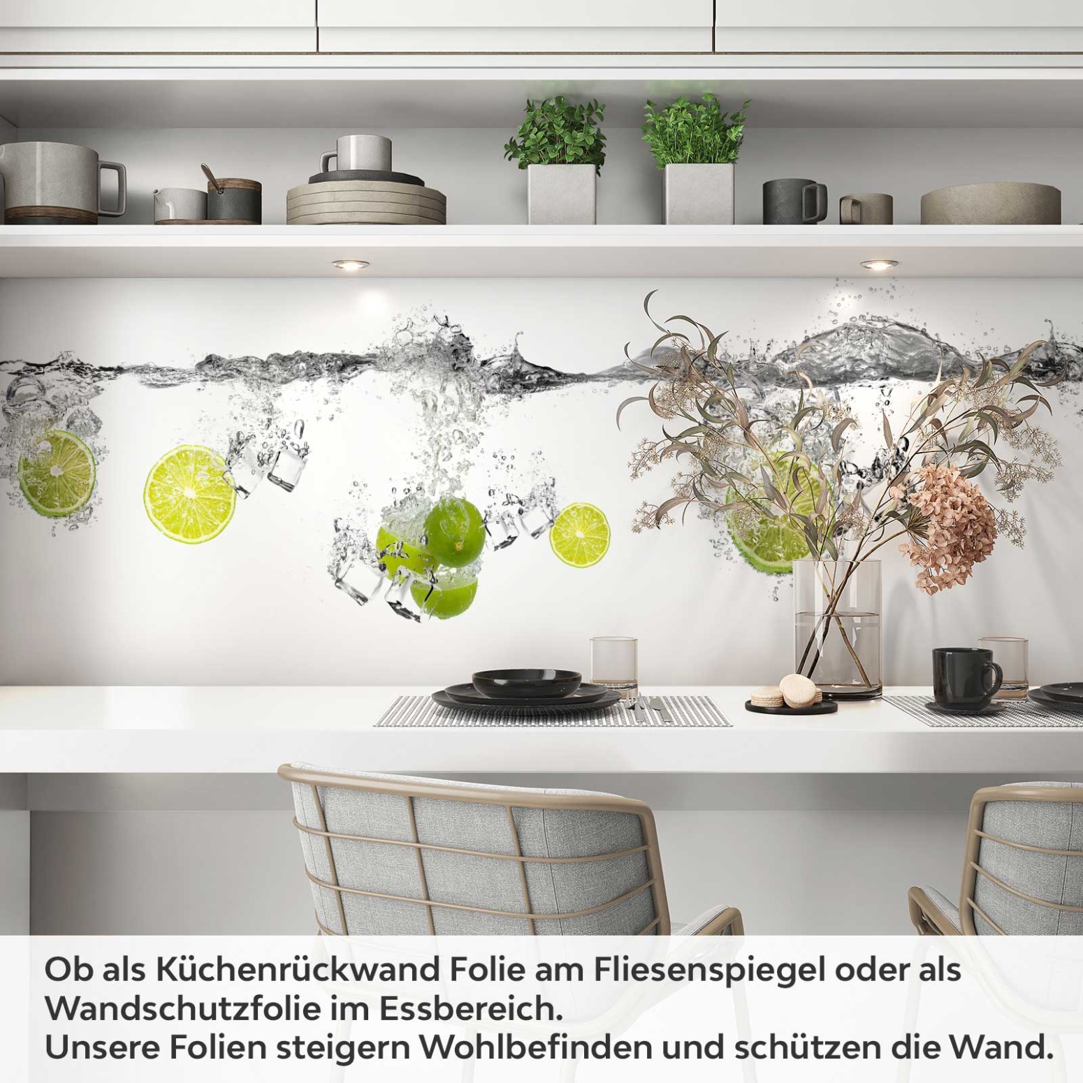 Küchenrückwand Folie Lime Splash Artikelbild 1