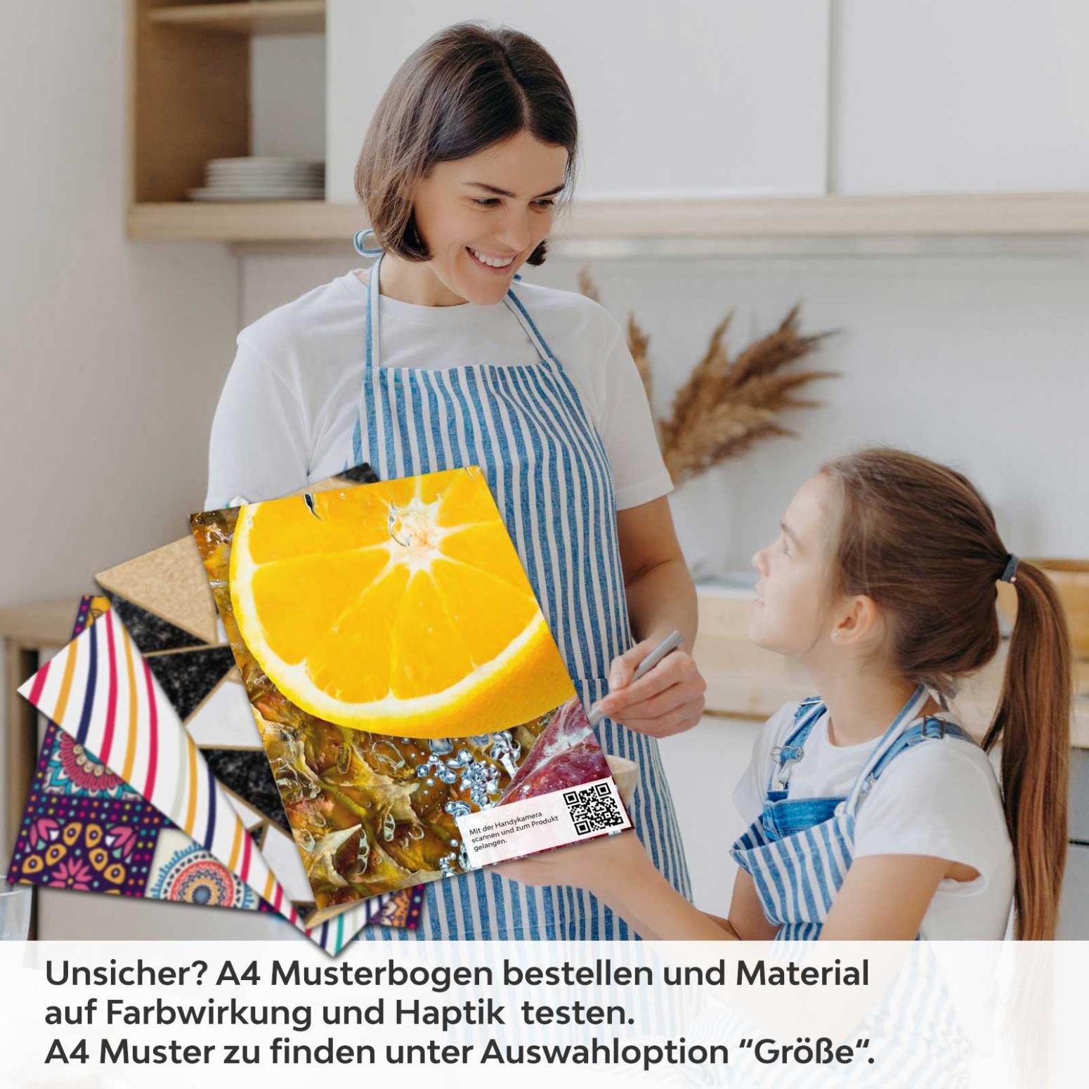 Küchenrückwand Folie Obst Splash A4 Muster