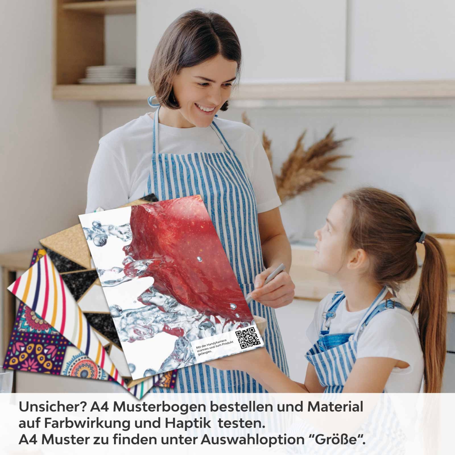 Küchenrückwand Folie spritziger Früchtemix A4 Muster