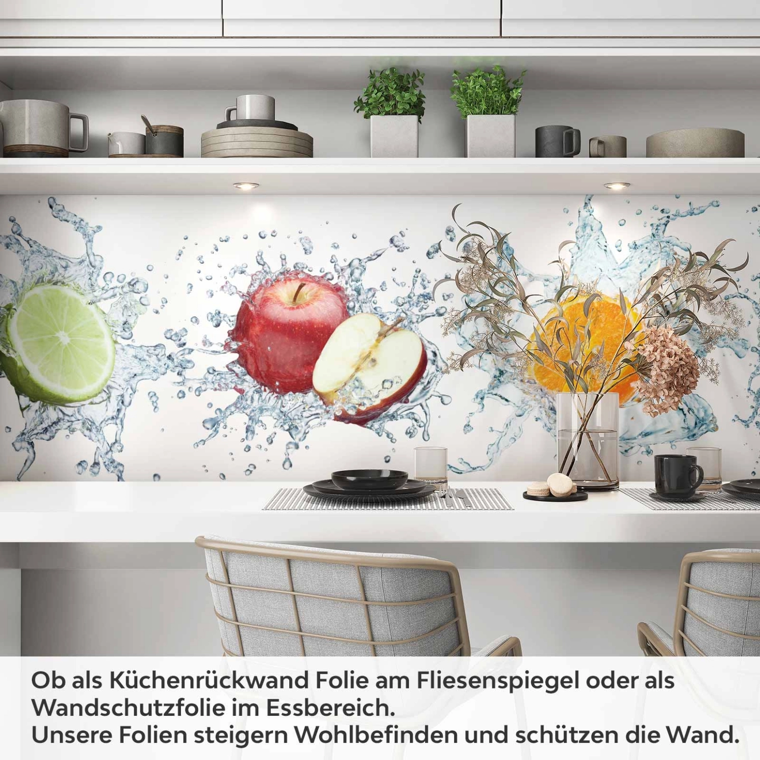 Küchenrückwand Folie spritziger Früchtemix Artikelbild 1
