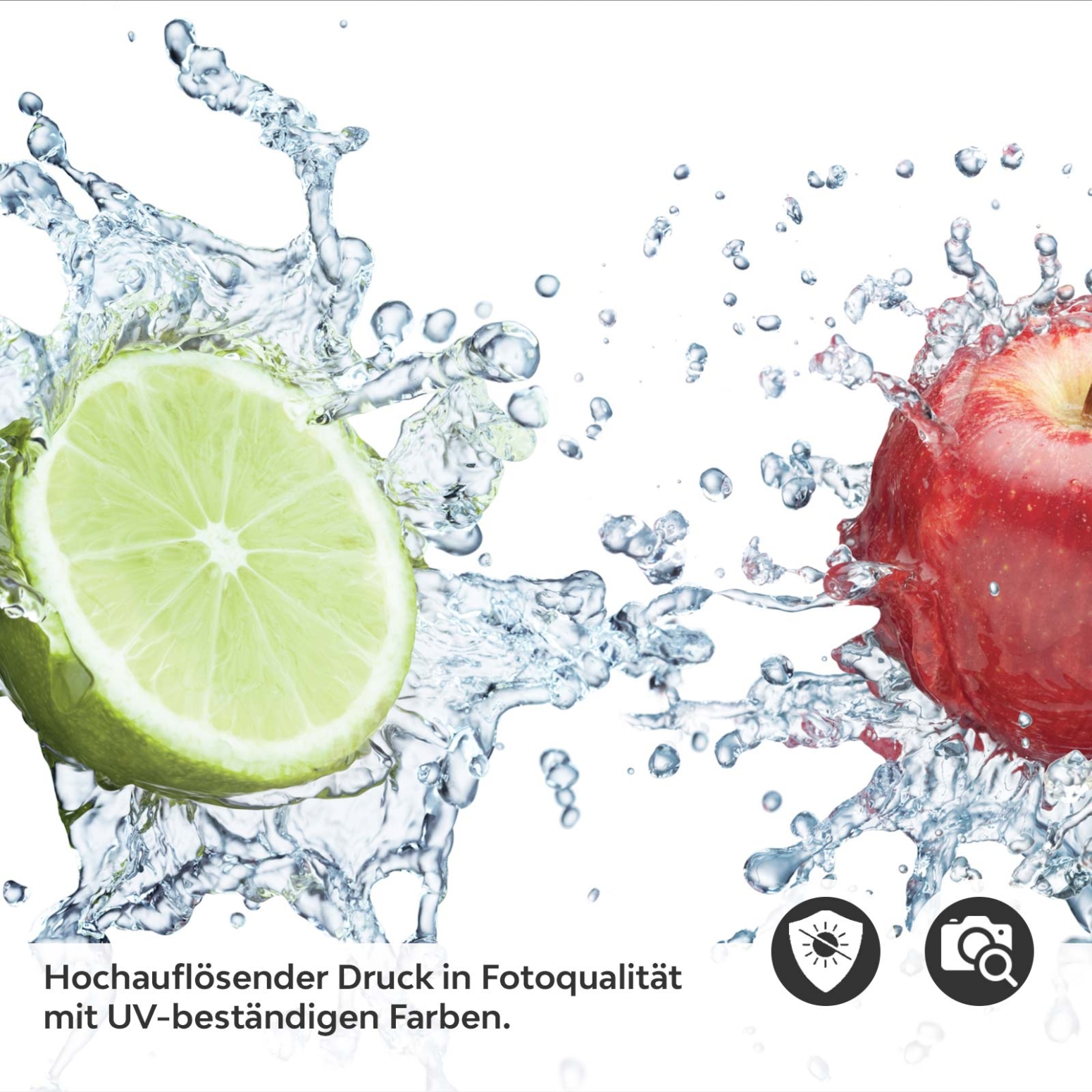 Küchenrückwand Folie spritziger Früchtemix Detailbild 2