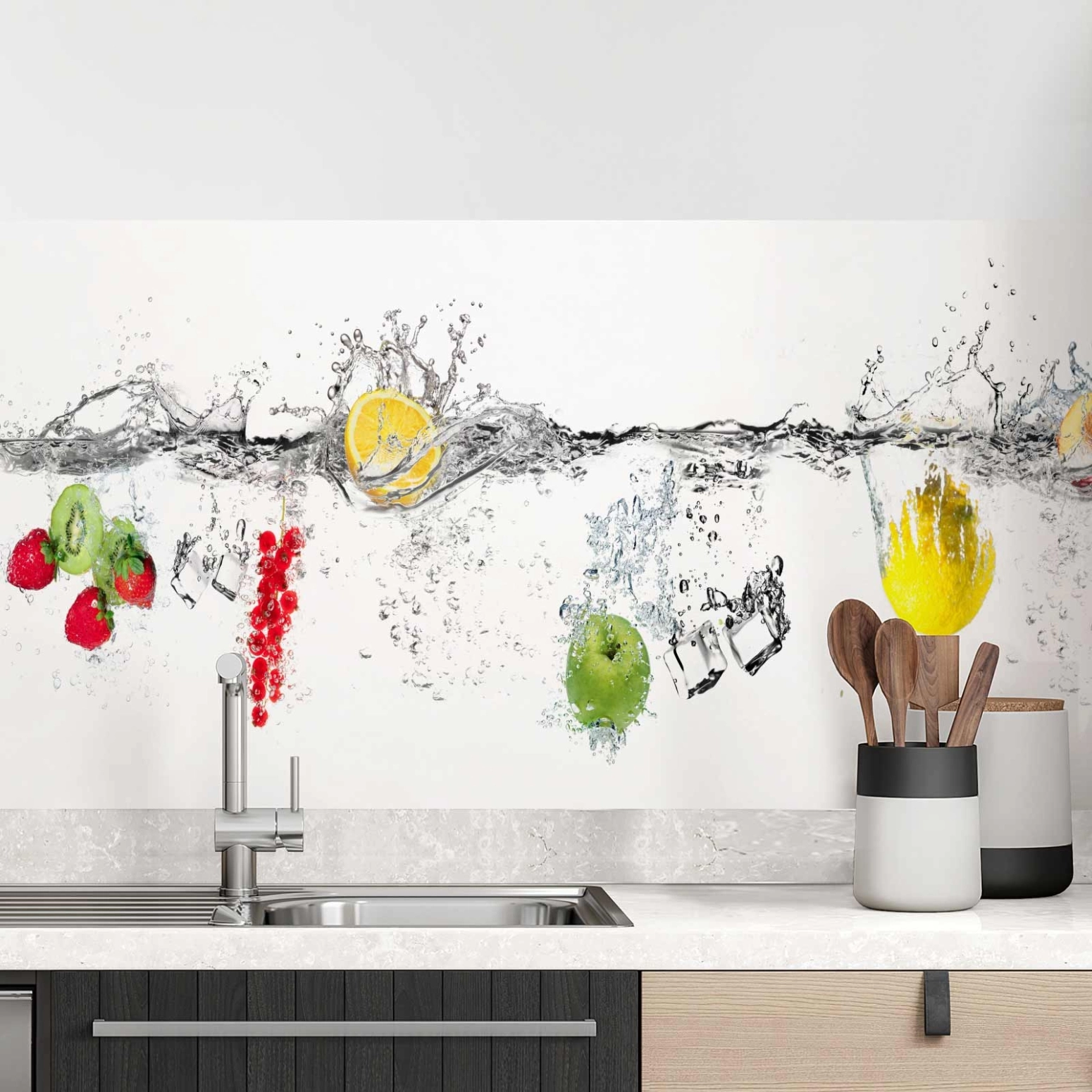 Küchenrückwand Folie Früchte Mix Splash