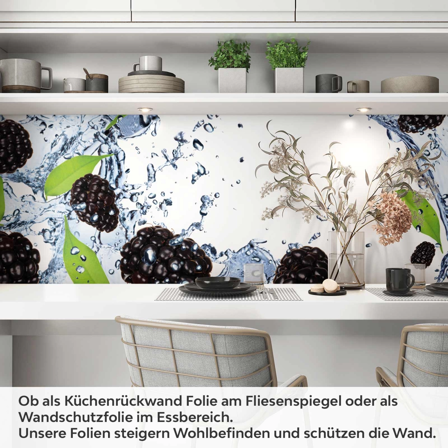 Küchenrückwand Folie Brombeeren Splash Artikelbild 1