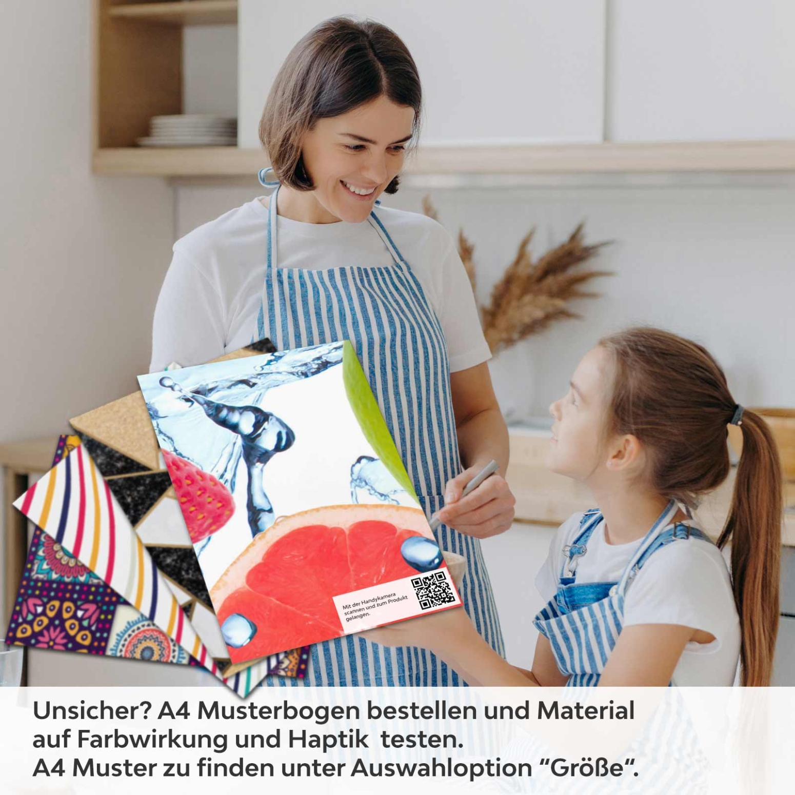 Küchenrückwand Folie exotische Früchte A4 Muster