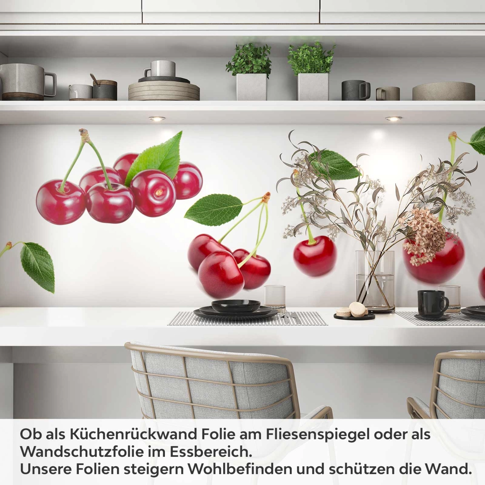 Küchenrückwand Folie Kirschen Früchte Artikelbild 1