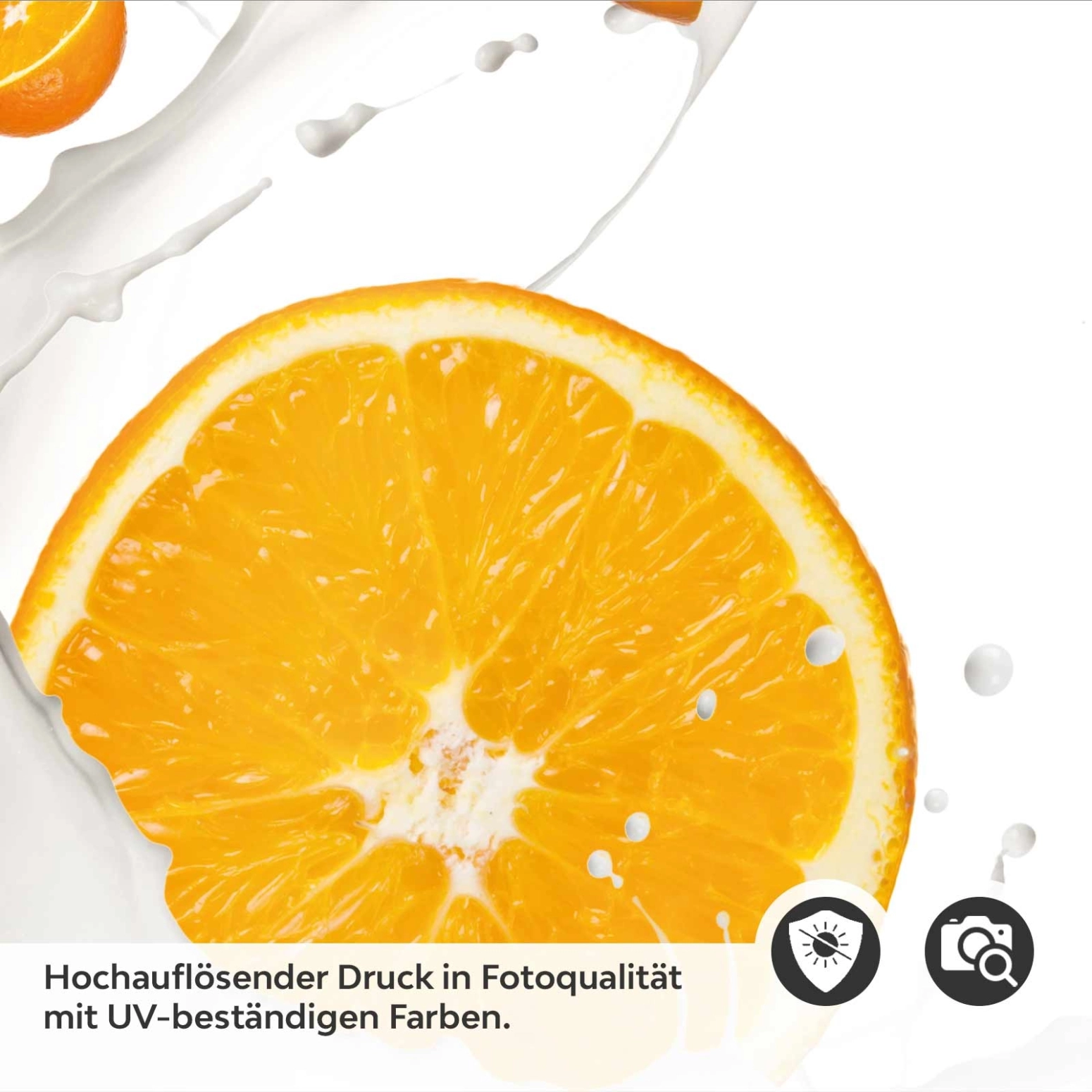 Küchenrückwand Folie Orangenmilch Detailbild 2