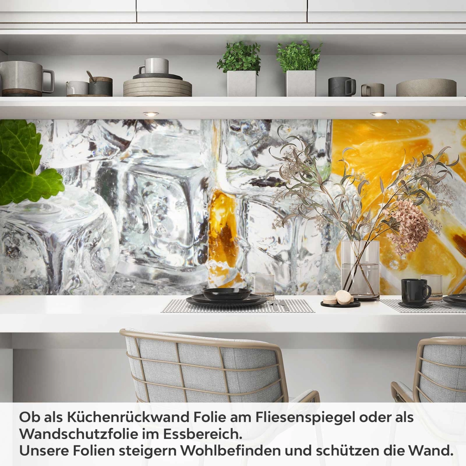 Küchenrückwand Folie Orange Freeze Artikelbild 1