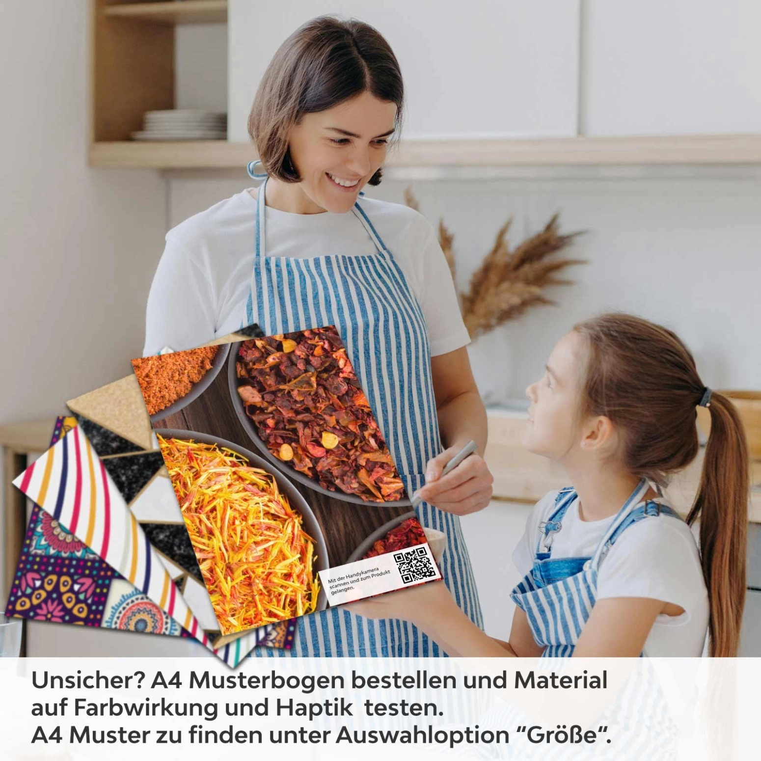 Küchenrückwand Folie bunte Gewürze A4 Muster
