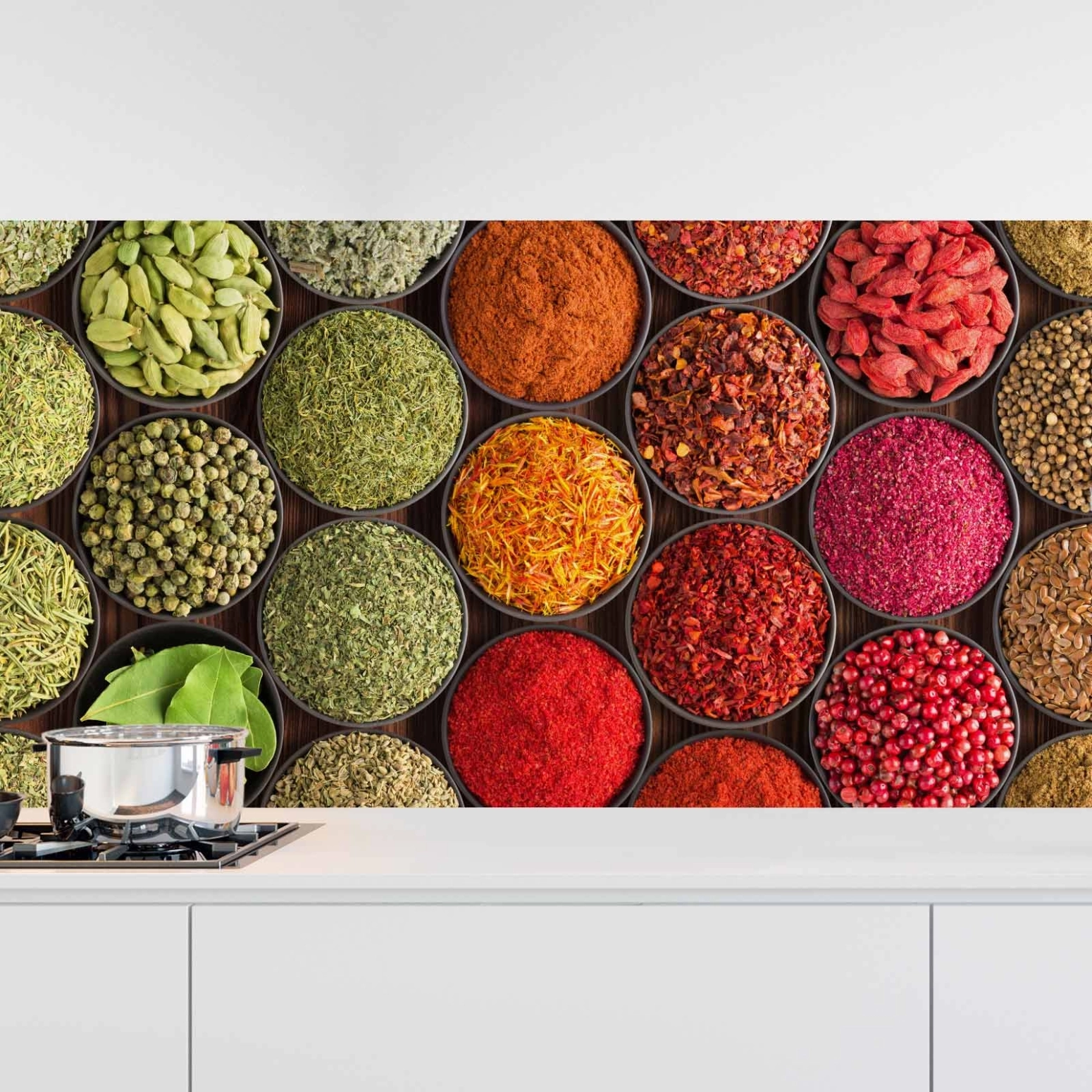 Küchenrückwand Folie bunte Gewürze