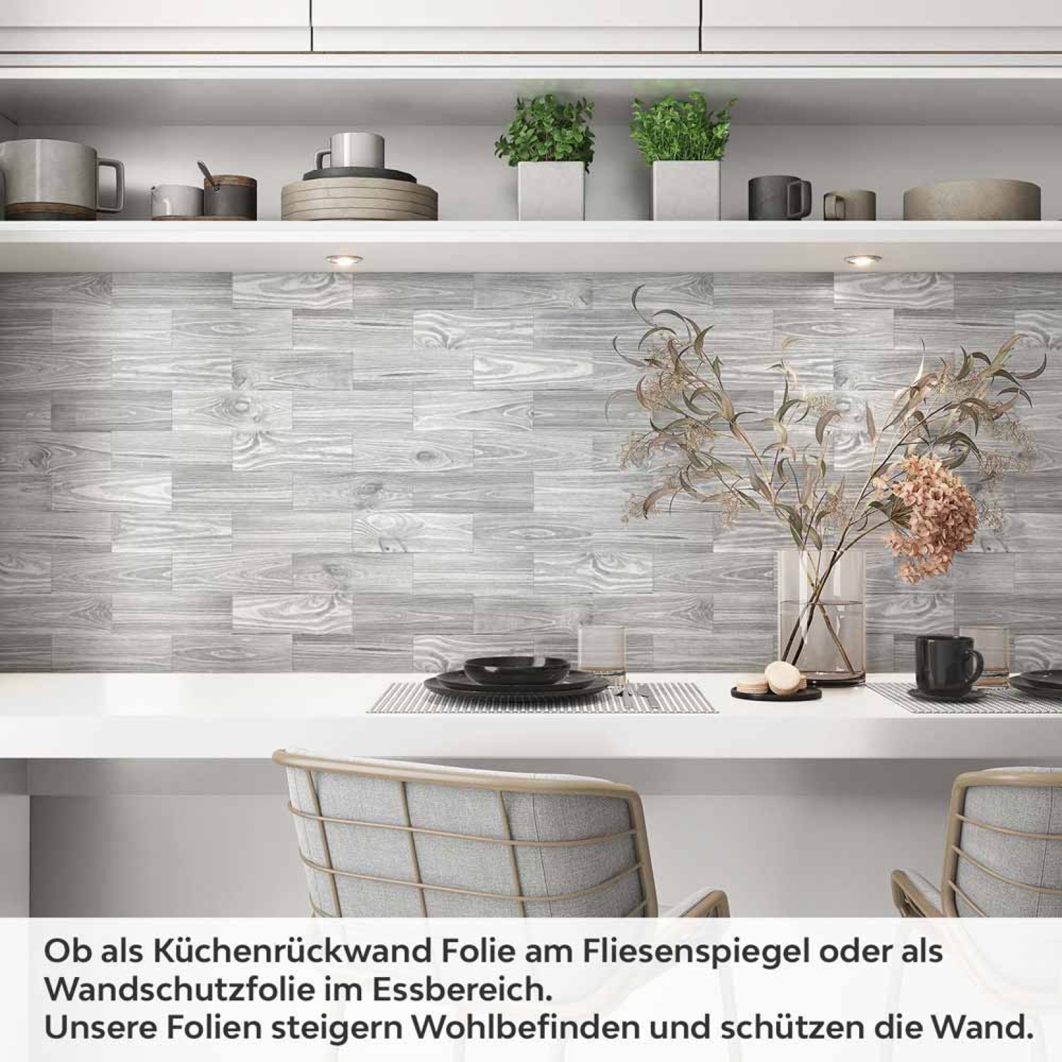 Küchenrückwand Folie Holzdielen Optik Artikelbild 1