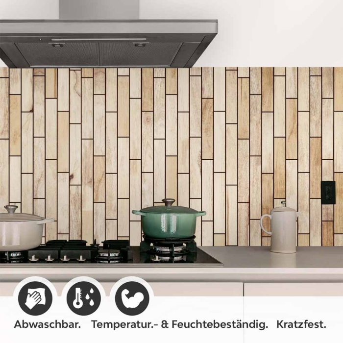 Küchenrückwand Folie Holzoptik Detailbild 1