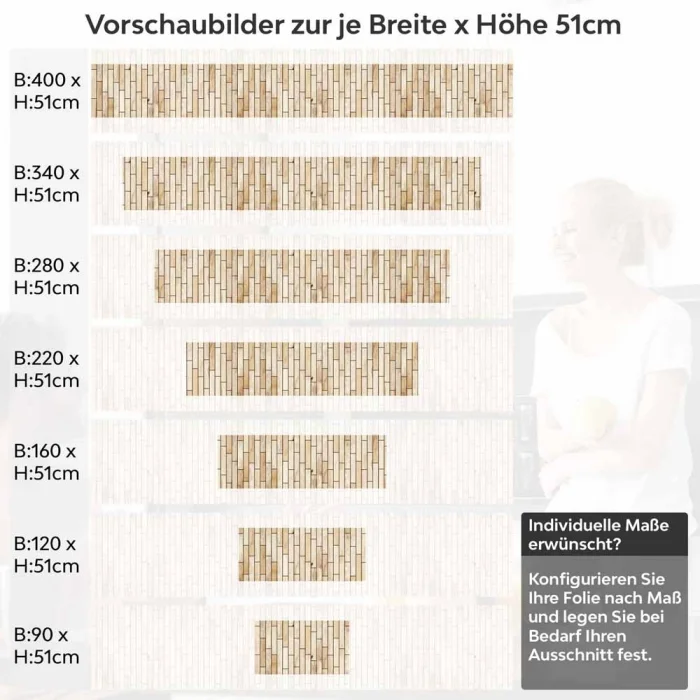 Küchenrückwand Folie Holzoptik Höhe 51cm
