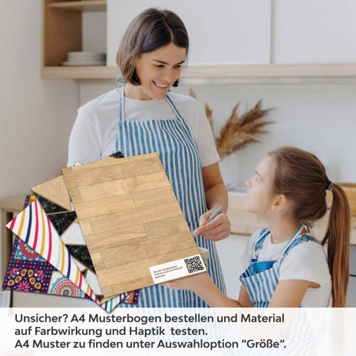 Küchenrückwand Folie Holzriemchen Holzoptik A4 Muster