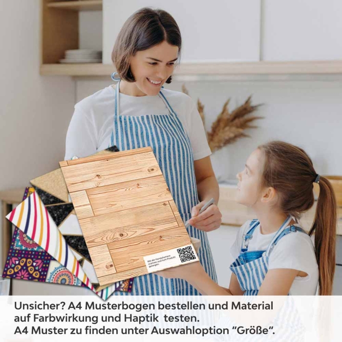 Küchenrückwand Folie Lärche Holzoptik A4 Muster