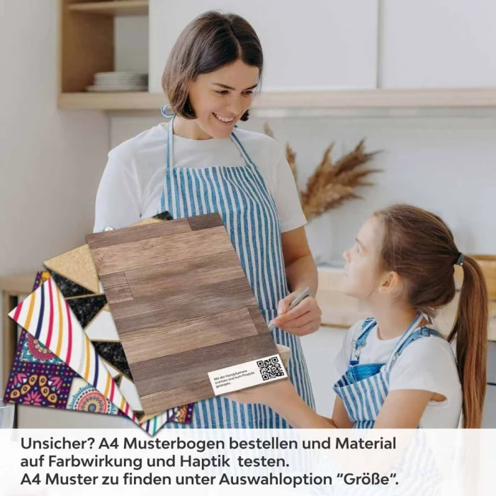 Küchenrückwand Folie dunkles Holz A4 Muster