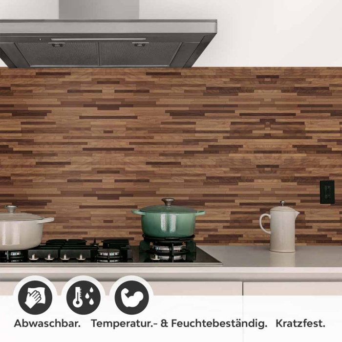 Küchenrückwand Folie Holz Wandpaneele Detailbild 1