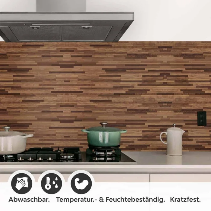 Küchenrückwand Folie Holz Wandpaneele Detailbild 1