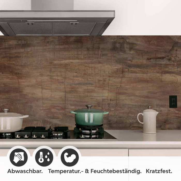 Küchenrückwand Folie rustikale Holzoptik Detailbild 1