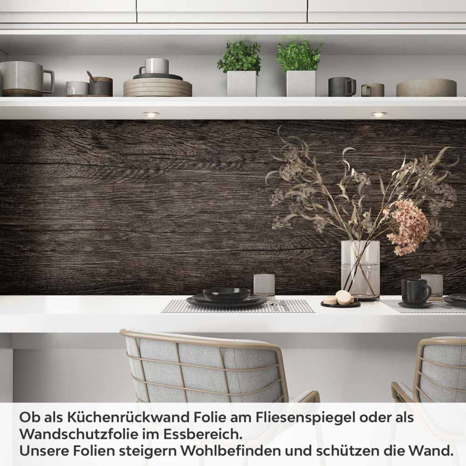 Küchenrückwand Folie Antikholz Artikelbild 1