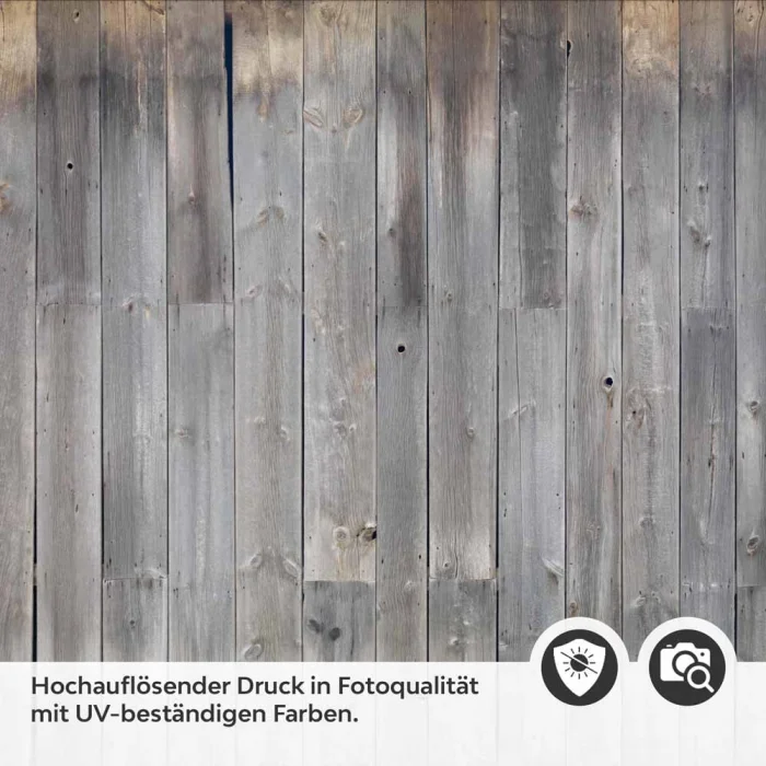 Küchenrückwand Folie graue Holzmaserung im Vintage Look A4 Muster