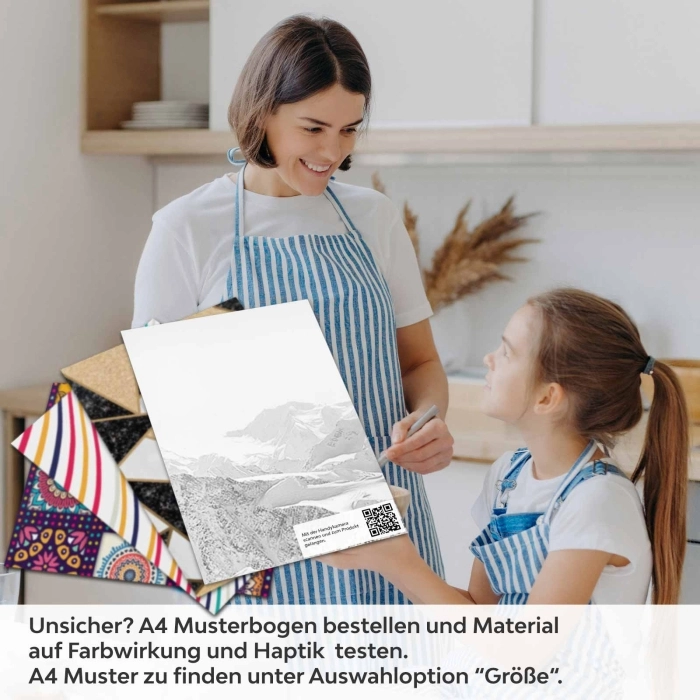 Küchenrückwand Folie weiße Berge A4 Muster