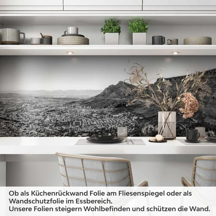 Küchenrückwand Folie monochrome Berge Artikelbild 1
