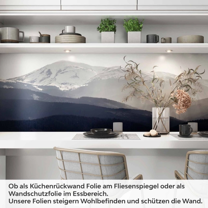 Küchenrückwand Folie dezente Berglandschaft Artikelbild 1