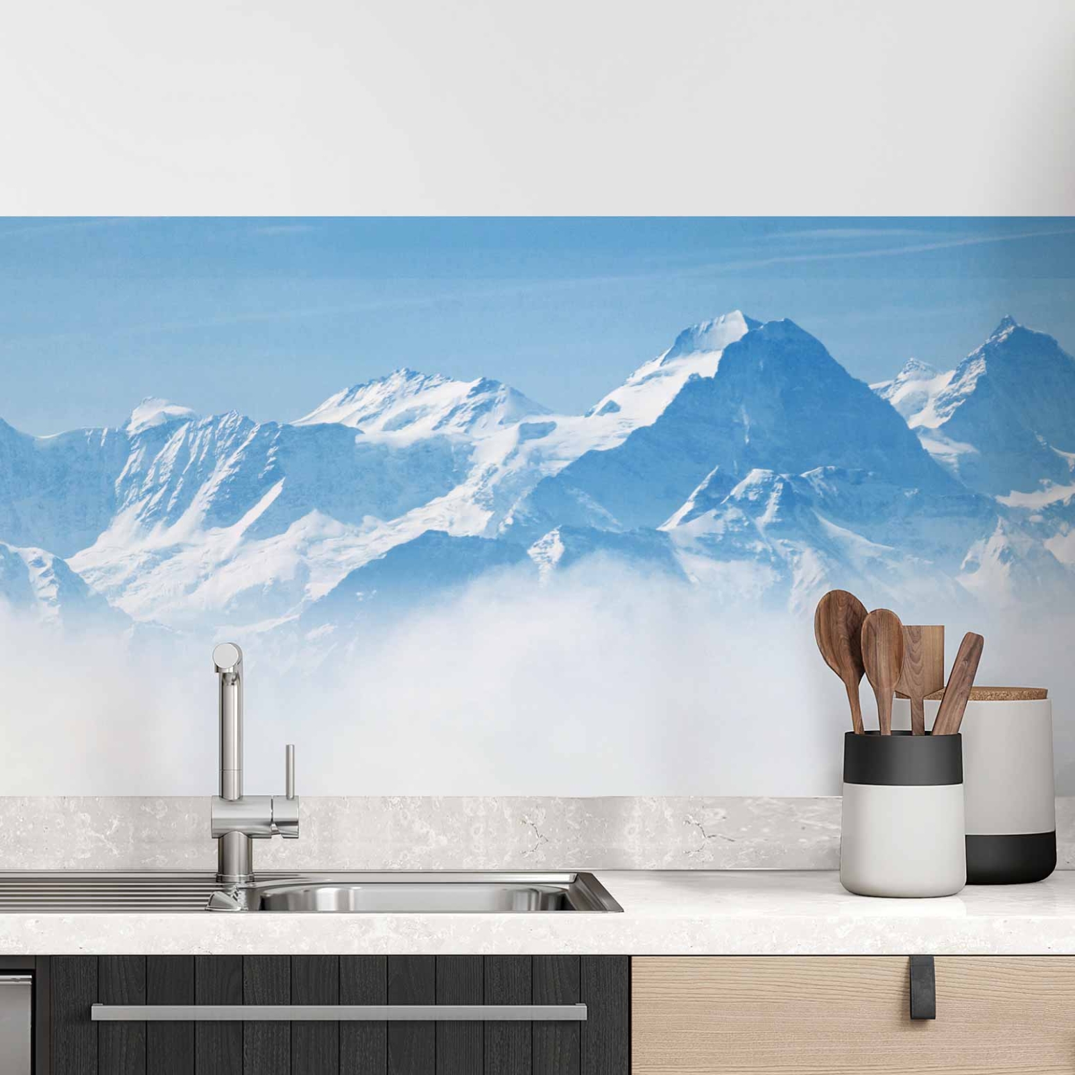 Küchenrückwand Folie Eisberge