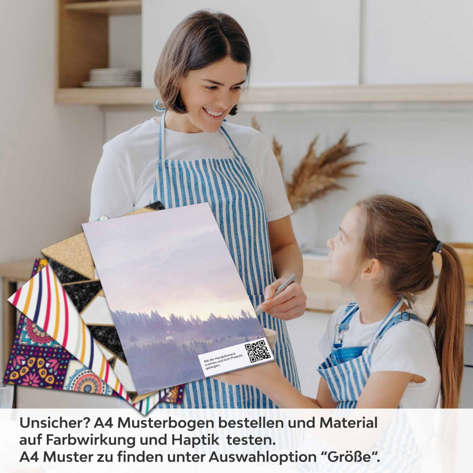 Küchenrückwand Folie morgentlicher Blick A4 Muster