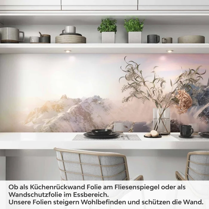 Küchenrückwand Folie verschneite Bergspitze Artikelbild 1