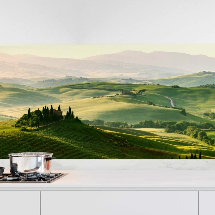 Küchenrückwand Folie Hügellandschaft