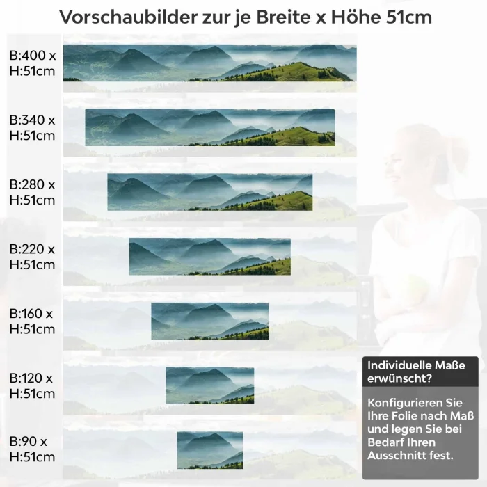 Küchenrückwand Folie Nebel in der Dämmerung Variantenauswahl Vorschaubild Höhe 51cm