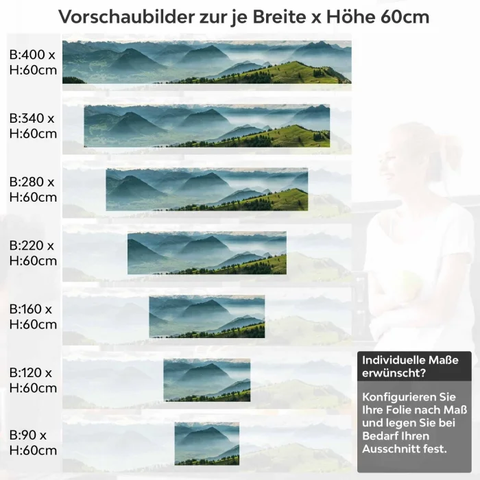 Küchenrückwand Folie Nebel in der Dämmerung Variantenauswahl Vorschaubild Höhe 60cm
