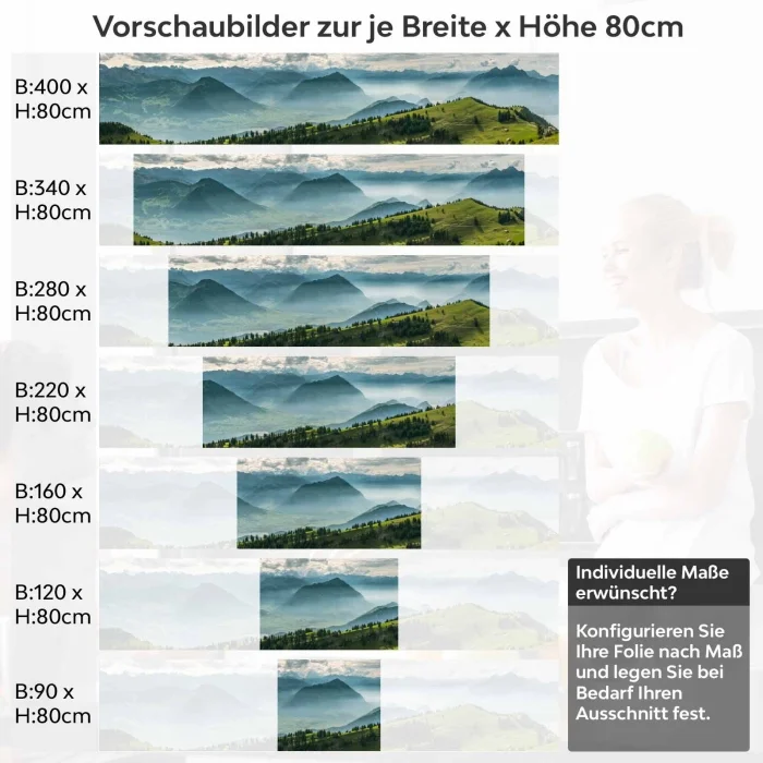 Küchenrückwand Folie Nebel in der Dämmerung Variantenauswahl Vorschaubild Höhe 80cm
