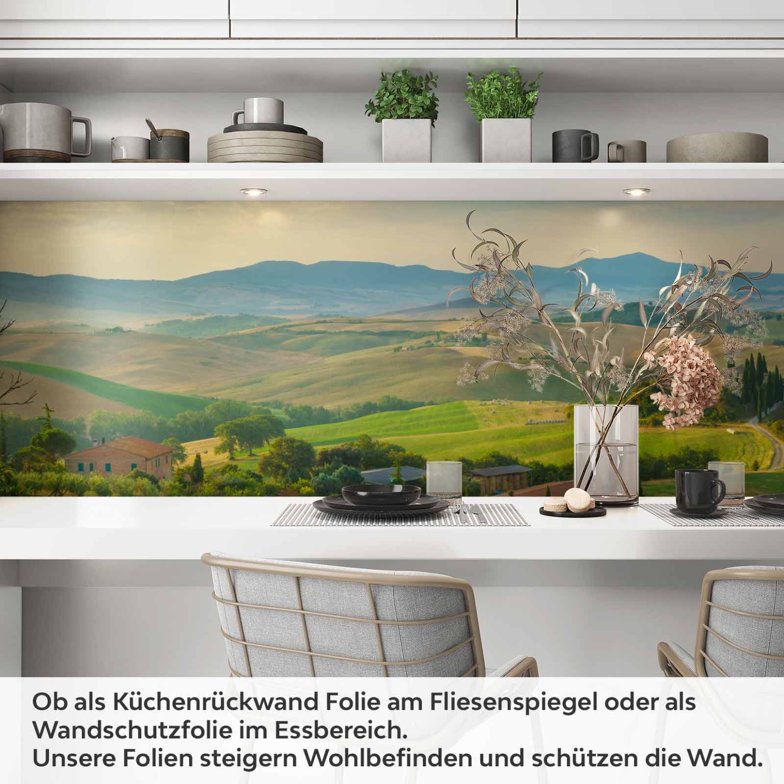 Küchenrückwand Folie harmonische Hügel Artikelbild 1