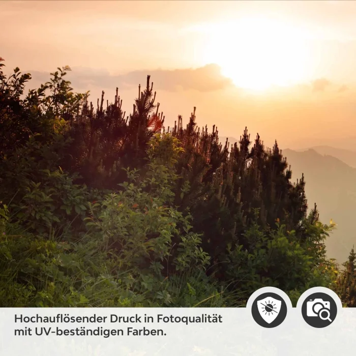 Küchenrückwand Folie Abendlicher Bergzauber – Landschaft im Sonnenuntergang Detailbild 2