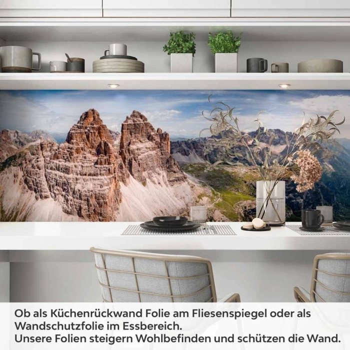 Küchenrückwand Folie Canyon Fluss & Berglandschaft Artikelbild 1