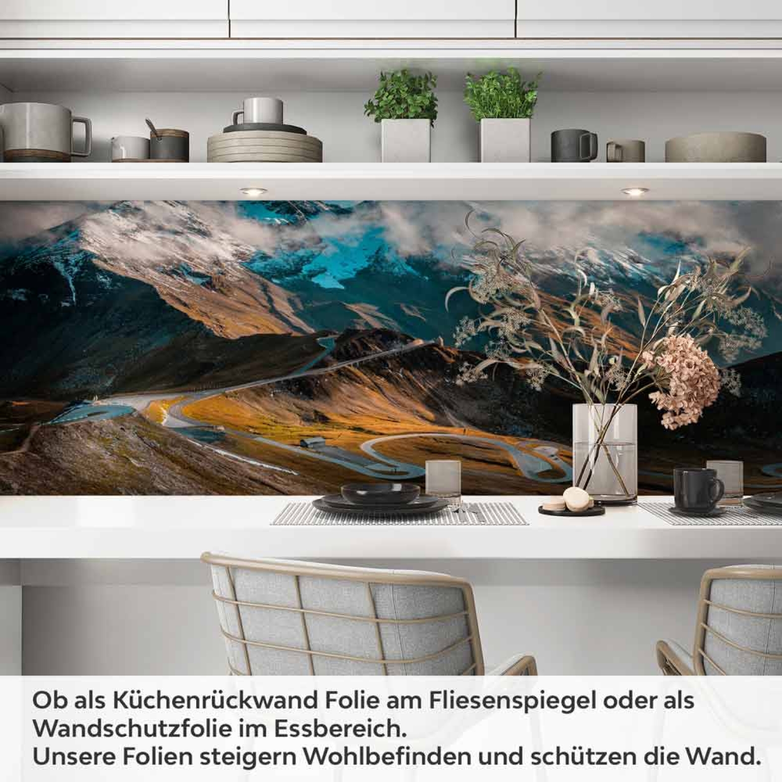Küchenrückwand Folie goldene Herbstlandschaft Artikelbild 1