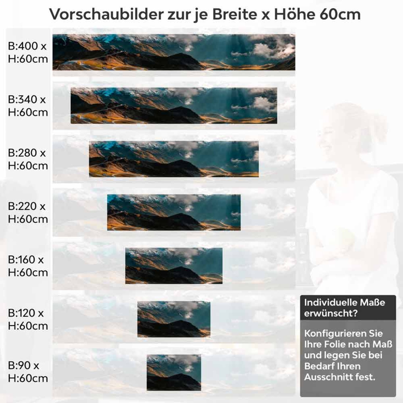 Küchenrückwand Folie goldene Herbstlandschaft Höhe 60cm