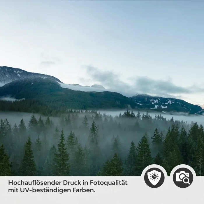Küchenrückwand Folie Nebelwald & Berglandschaft Detailbild 2